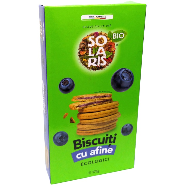 Biscuiti cu crema de afine eco 175g Solaris Bio