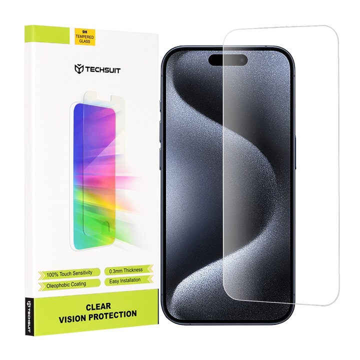 Стъклен Протектор fixGuard Xenon Armor Glass за iPhone 15 Pro - Transparent
