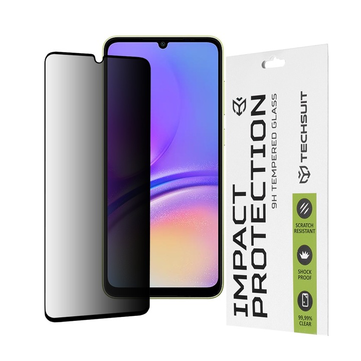 FixGuard felső képernyő Privacy üvegvédő fólia Samsung Galaxy A05 / A05s készülékhez - fekete