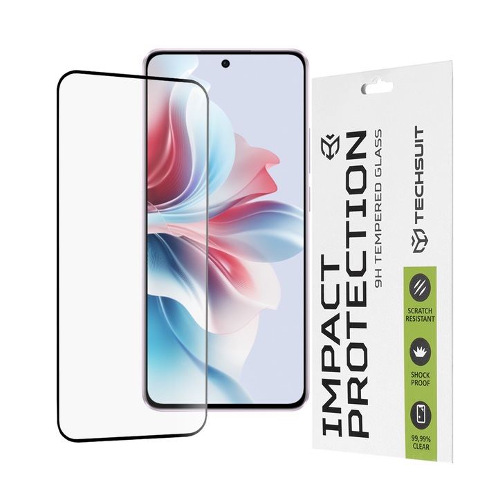 Стъклен Протектор fixGuard Armor Impact, Full Glue Glass за Oppo Reno11 F - Black