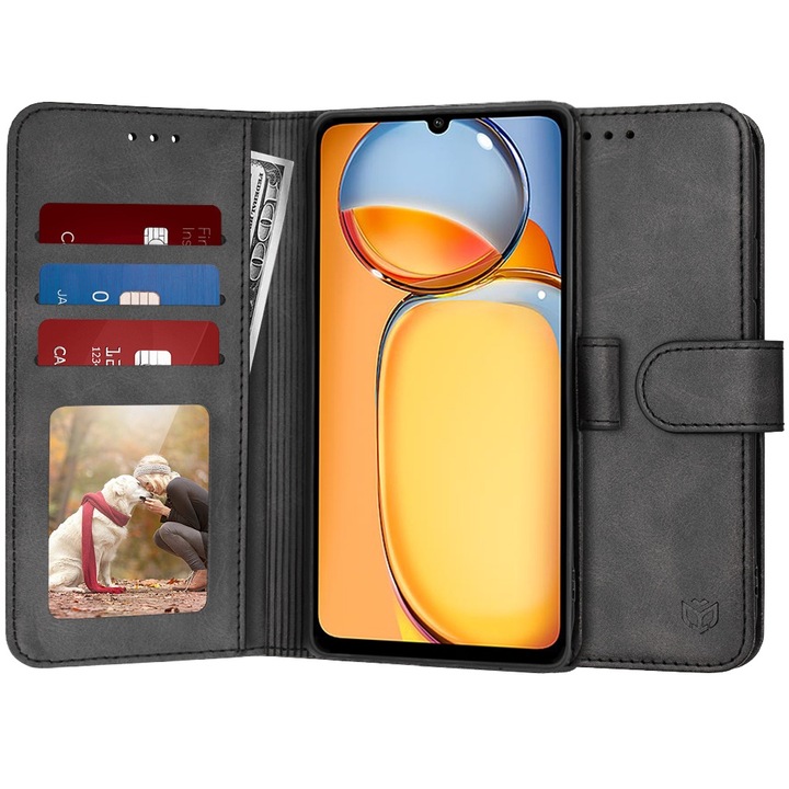 fixGuard Diary Book tok Xiaomi Redmi 13C 4G / 13C 5G / Poco C65 / Poco M6 készülékekhez - fekete