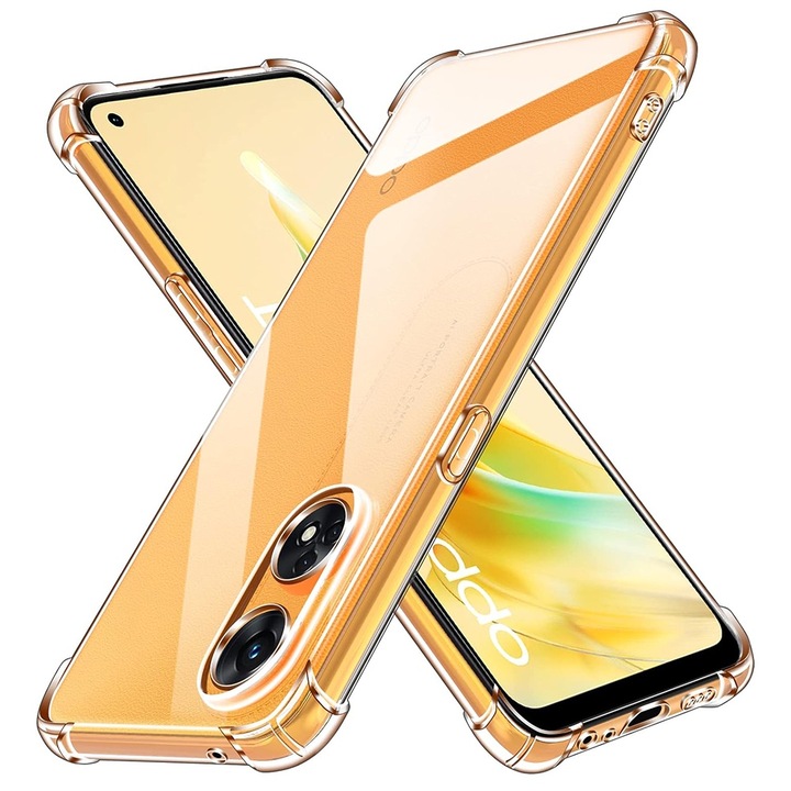 Калъф fixGuard Shockproof Clear Silicone за Oppo Reno8 T - Clear