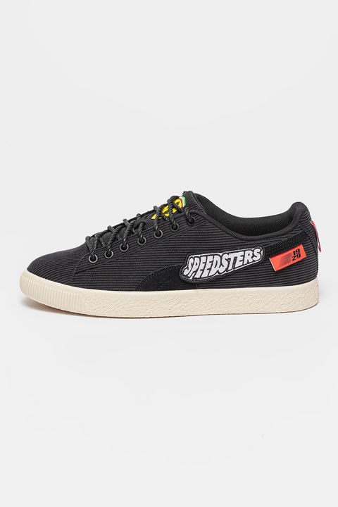 Puma, Tenisi textili striati Ferrari Clyde, Negru, 8