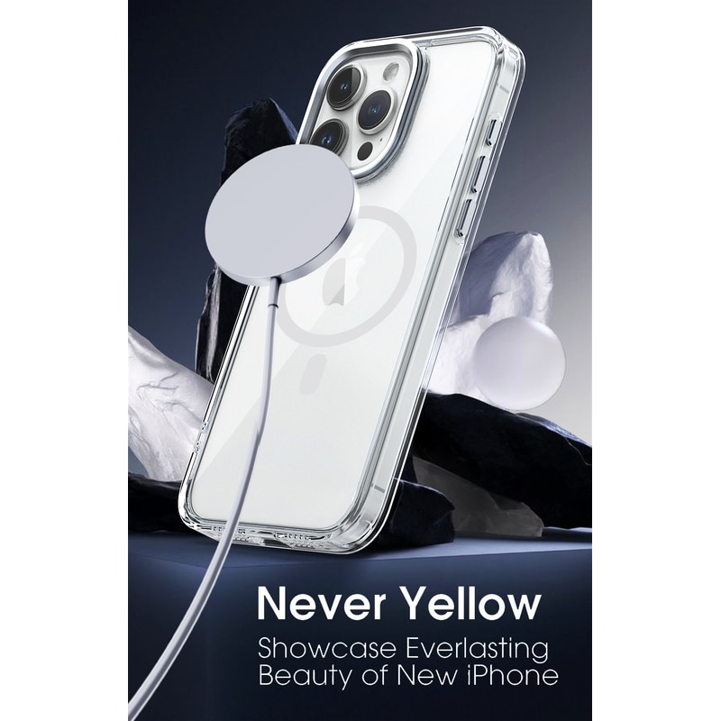 Husa de Protectie, MagSafe, Compatibil iPhone 16PRO MAX, impermeabil, Antizgarieturi, Anticadere, Anti-coliziune pe patru laturi si absorbtie a socurilor, Grosime 1, 5 mm, transparen