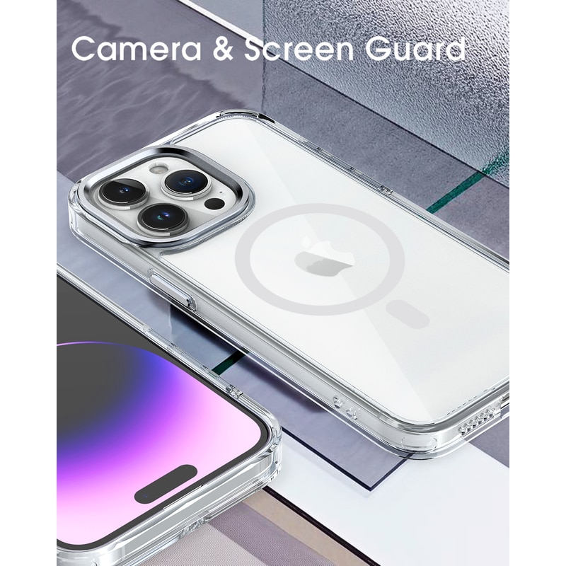 Husa de Protectie, MagSafe, Compatibil iPhone 16PRO MAX, impermeabil, Antizgarieturi, Anticadere, Anti-coliziune pe patru laturi si absorbtie a socurilor, Grosime 1, 5 mm, transparen