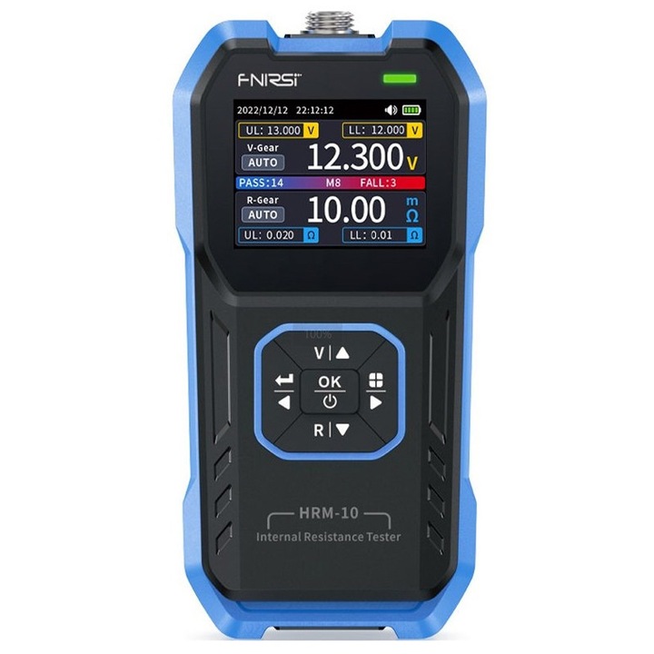 Високопрецизен тестер за вътрешно съпротивление на напрежението на батерията, Chigoods, HRM-10, 18650 AC Acid литиево-оловен тестер за автоматичен кондензатор
