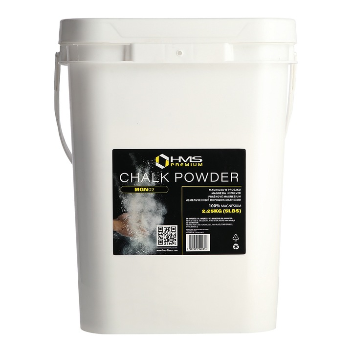 HMS PREMIUM Фитнес адхезивен прах, 100% магнезиев карбонат, 2250g, 27x28.5cm