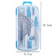 Set 10 Compas reglabil cu creion mecanic si accesorii, Plastic Flexibil, desen, enkourakoko®, Albastru