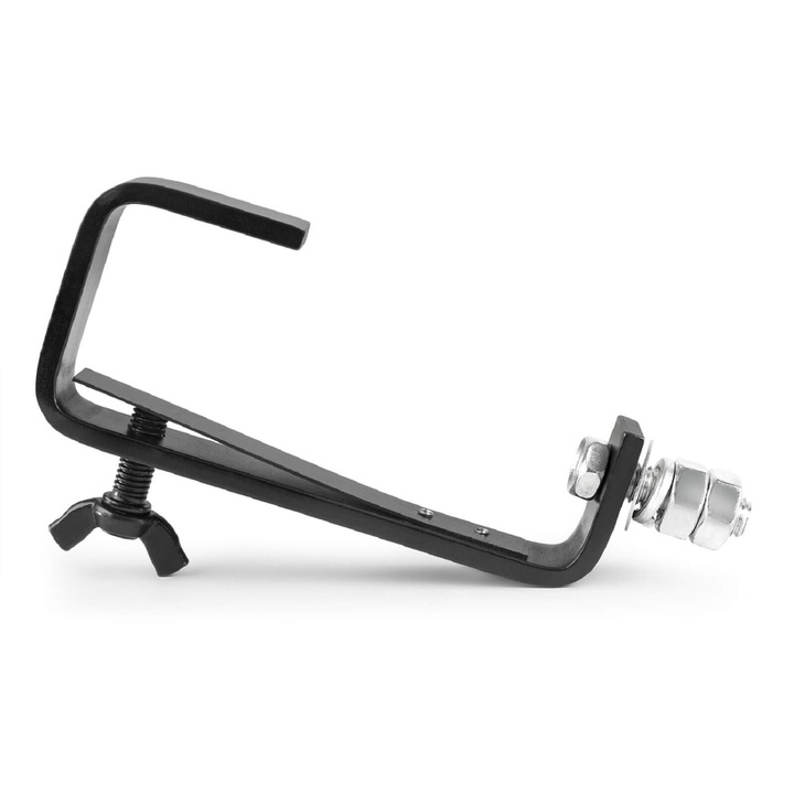 BeamZ BC50B-50 C-kampó, fekete, fénytartó, fényeffektek rögzítéséhez 50 kg