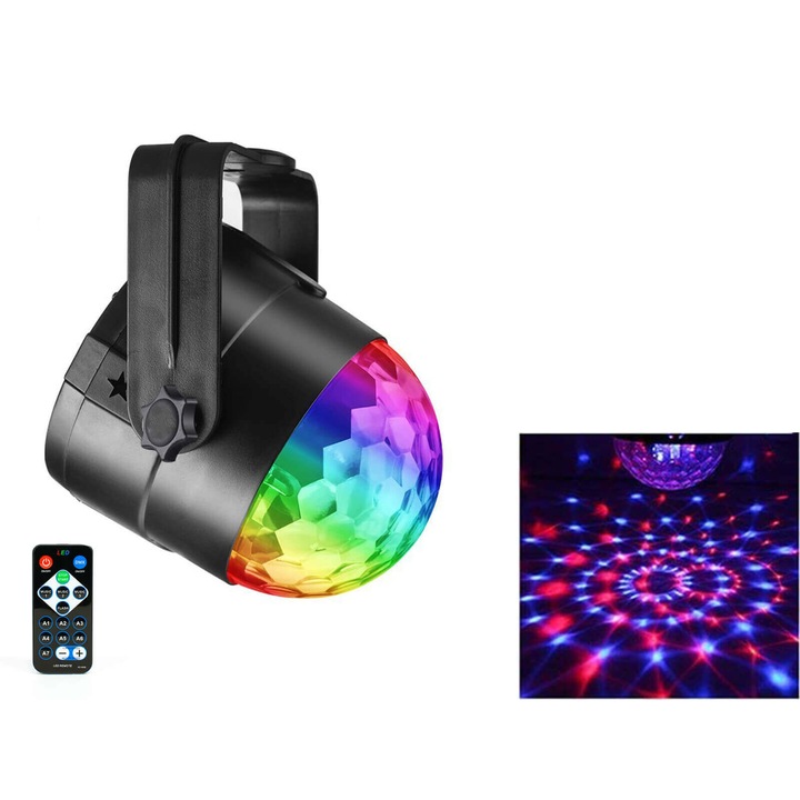 Thunder STARLIGHT MINI (3x1W) RGB (3 szín) fényeffekt, hangvezérelt