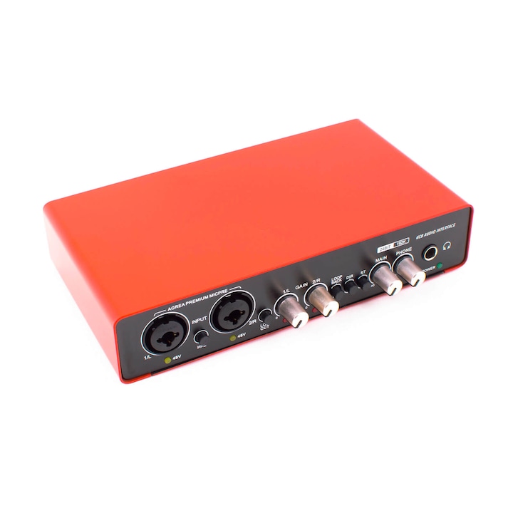 Placa de sunet, PowerTech, USB, Microfon, Negru