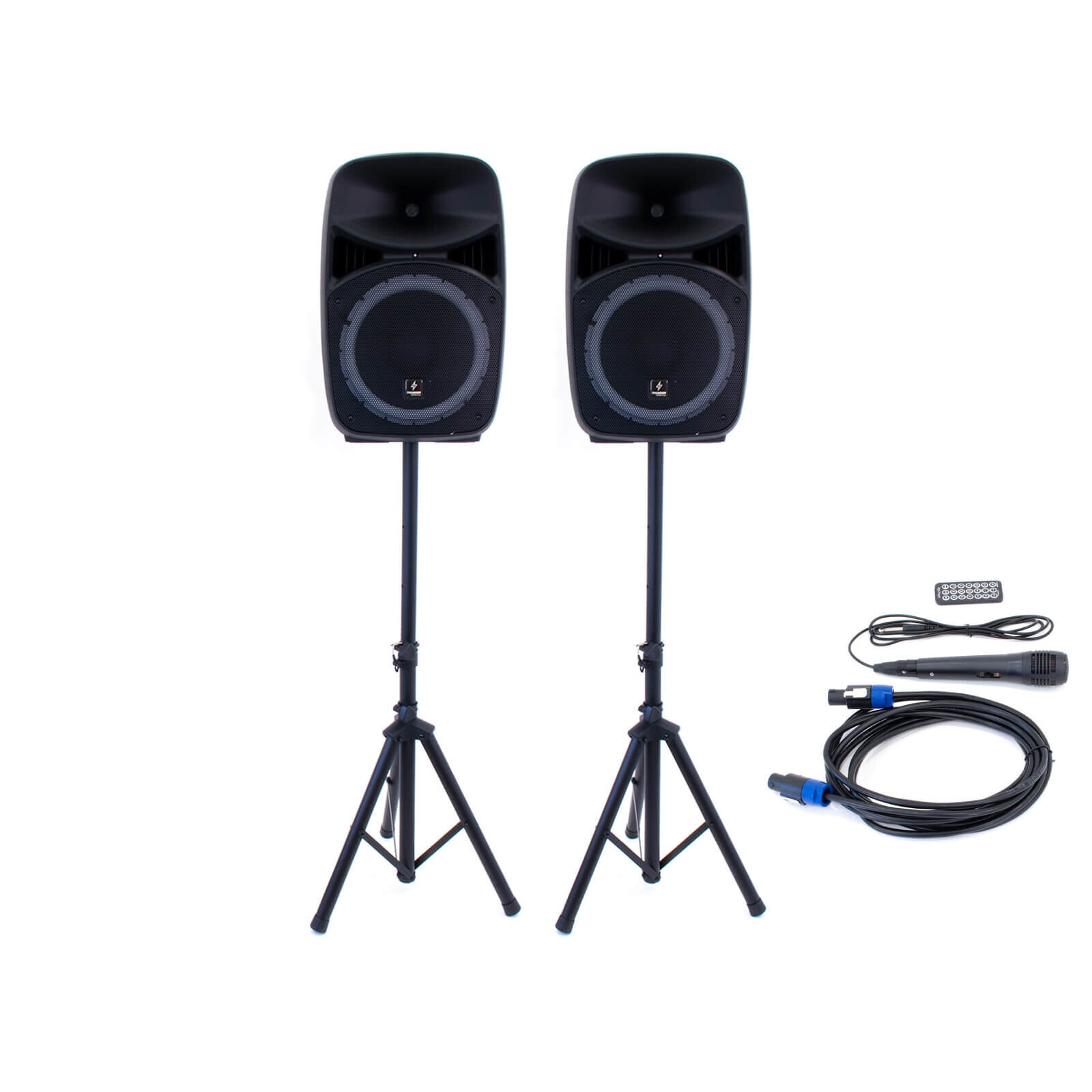 Set boxe active, Thunder, TMX-12 SET 500/1000W, 12″, MP3 + Bluetooth + FM