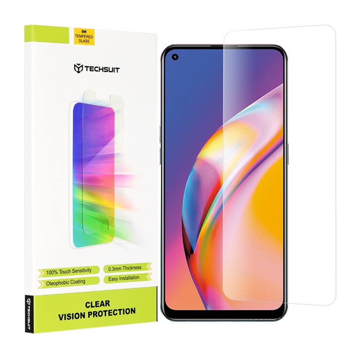 Üvegfólia Oppo A94 4G / A94 5G / A74 4G / A95 / Reno5 Lite / Reno5 Z / Reno7 5G / Find X5 Lite / Realme 9 4G / 9 Pro Plus készülékekhez, Clear Vision Glass üveg, átlátszó
