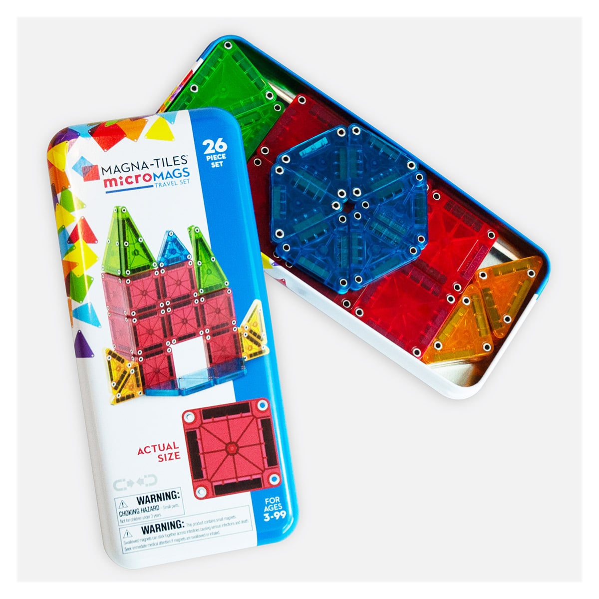 Set construcție Magna-Tiles, colecția microMAGS, 26 piese