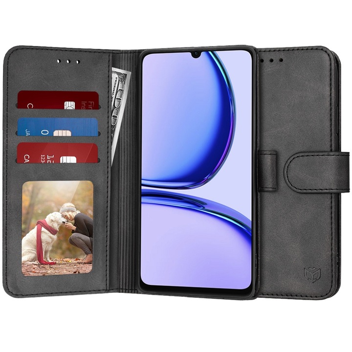 Калъф за Realme C53 - Diary Book - Кожен - Черен