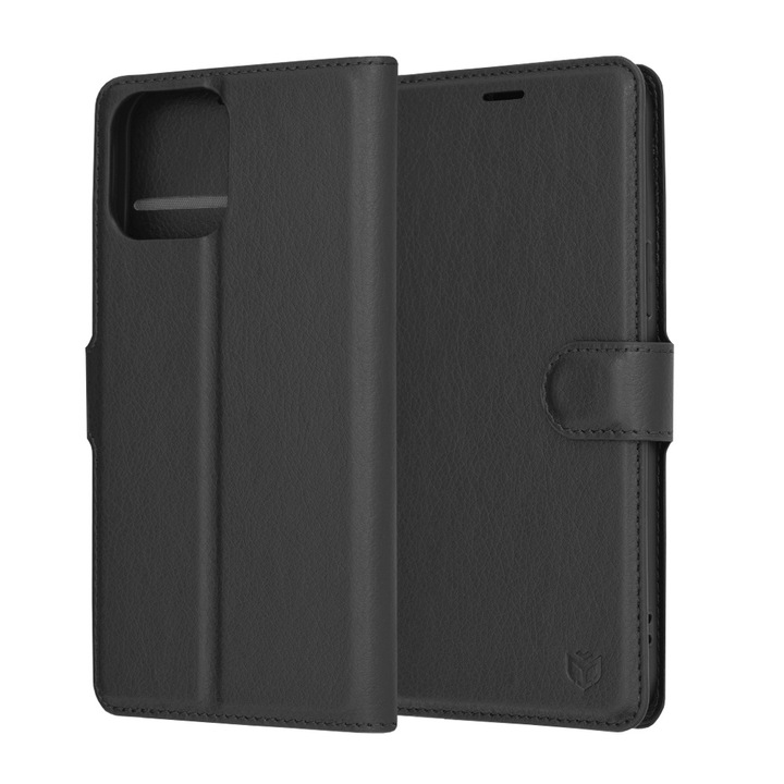 Калъф с висока степен на защита за iPhone 13 Pro Max, Ultra Resistance, Leather Folio, O62, Екологична кожа, Intense Dark