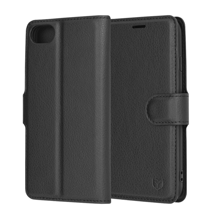 fixGuard Leather Folio tok iPhone 7 / 8 / SE 2, SE 2020 / SE 3, SE 2022 telefonokhoz - Fekete
