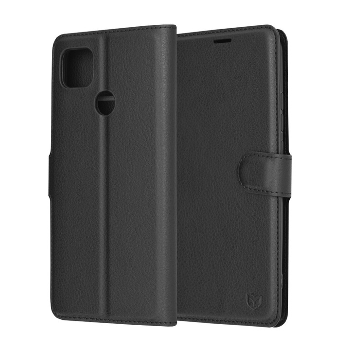 fixGuard Leather Folio tok Xiaomi Redmi 9C / Redmi 9C NFC-hez - fekete