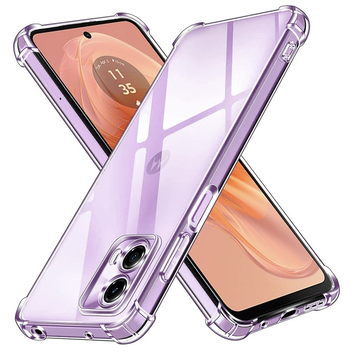 Кейс за Motorola Moto G24 Power - Shockproof Clear Silicone - Прозрачен