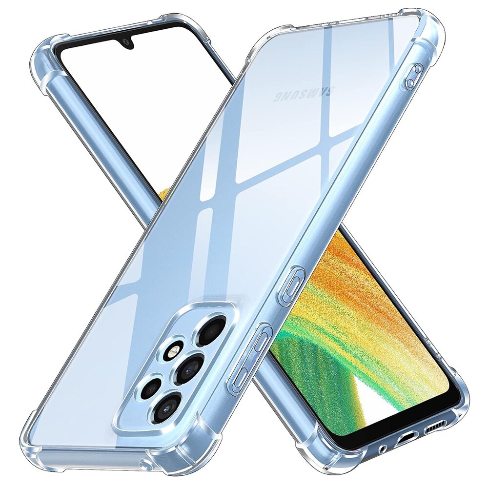Husa protectie Mat-Tech compatibila cu Samsung Galaxy A33 5G, Protectie Camera, Colturi anti-soc, Decupaje Precise, Rezistenta la impact, Margini ridicate pentru protectia ecranului, Transparenta