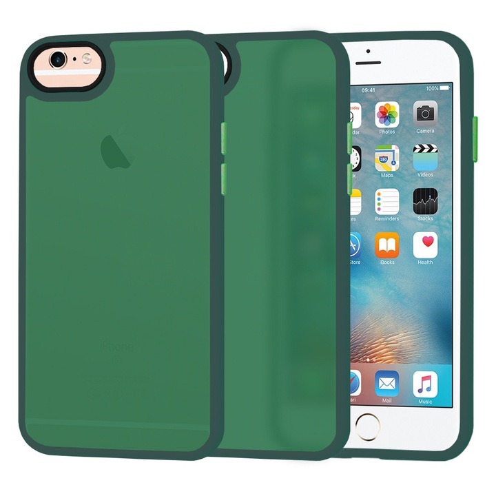 fixGuard HaloFrost sorozatú tok iPhone 6 / 6s / 7 / 8 / SE 2, SE 2020 / SE 3, SE 2022 telefonokhoz - Midnight Green