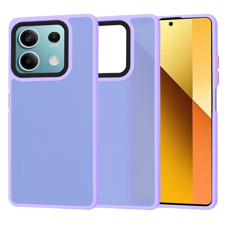 Husa pentru Xiaomi Redmi Note 13 5G, Accesorio HaloFrost Series, Light Purple