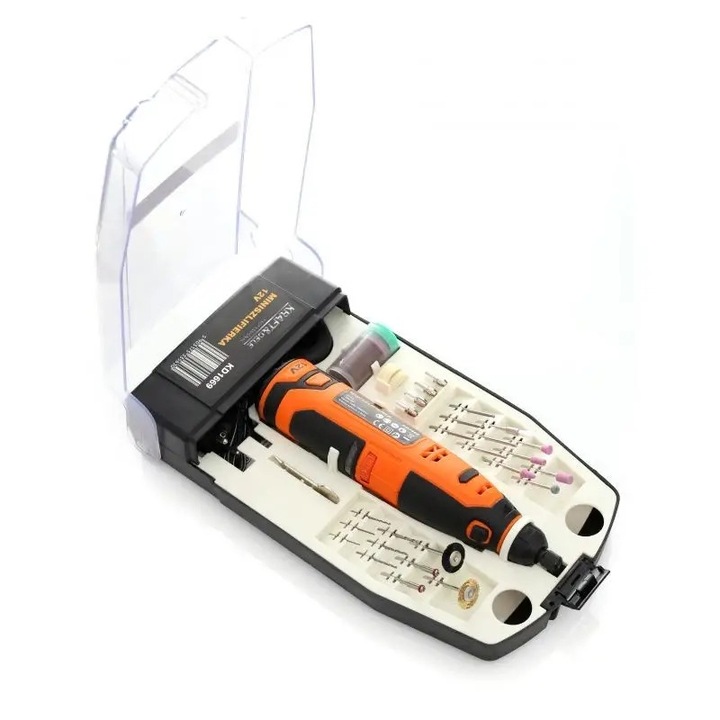 Мини 12V фреза, Kraft&dele, 12V, 55 аксесоара, kd1669