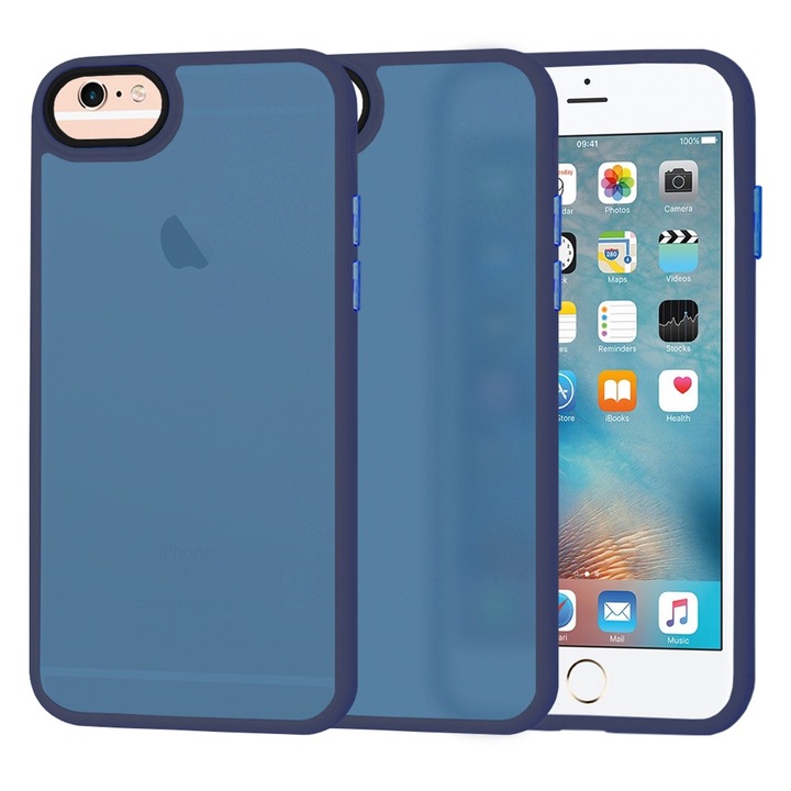 fixGuard HaloFrost sorozatú tok iPhone 6 / 6s / 7 / 8 / SE 2, SE 2020 / SE 3, SE 2022 telefonokhoz - Deep Blue