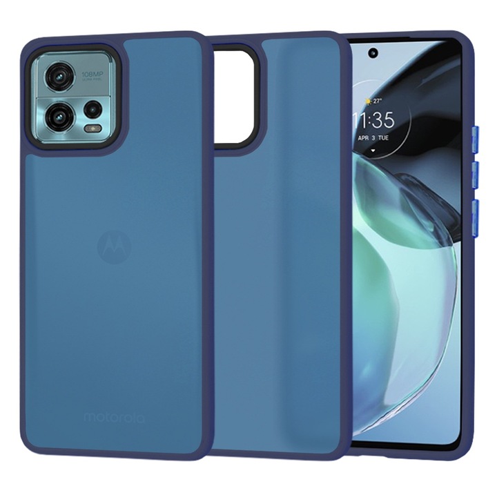 Husa Protectie pentru Motorola Moto G72, Cipsir Protect, HaloFrost Series, W45, Lexgard, Deep Blue