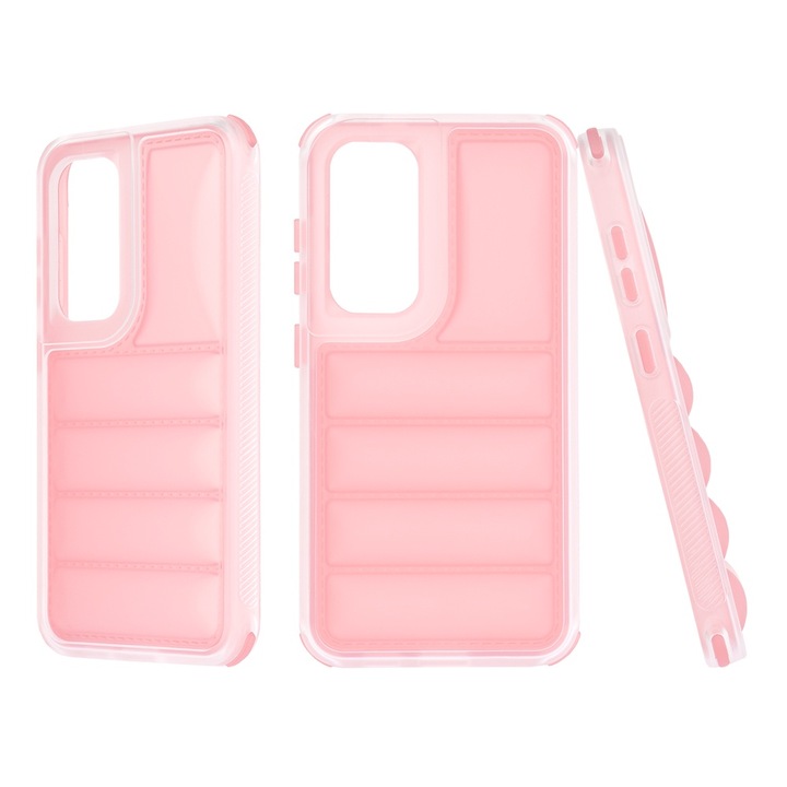 Husa Protectie pentru Samsung Galaxy S24, Cipsir Safe, Wave Shield, S60, Termoplastic, Powder Pink
