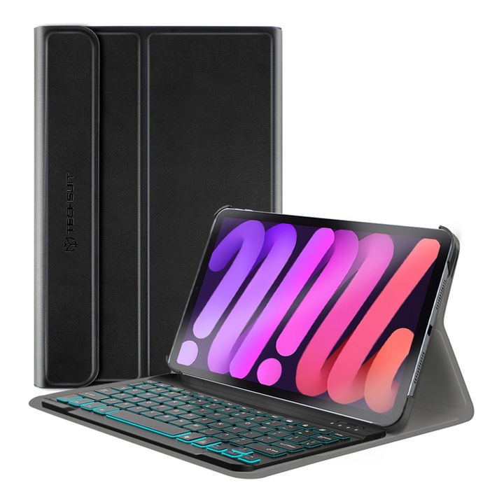 Калъф fixGuard CozyTab Case, Pencil Holder / RGB Wireless Magnetic Keyboard за iPad mini 6 (2021) - Black