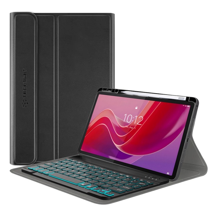 Калъф fixGuard CozyTab Case, Pencil Holder / RGB Wireless Magnetic Keyboard за Lenovo Tab M11 - Black