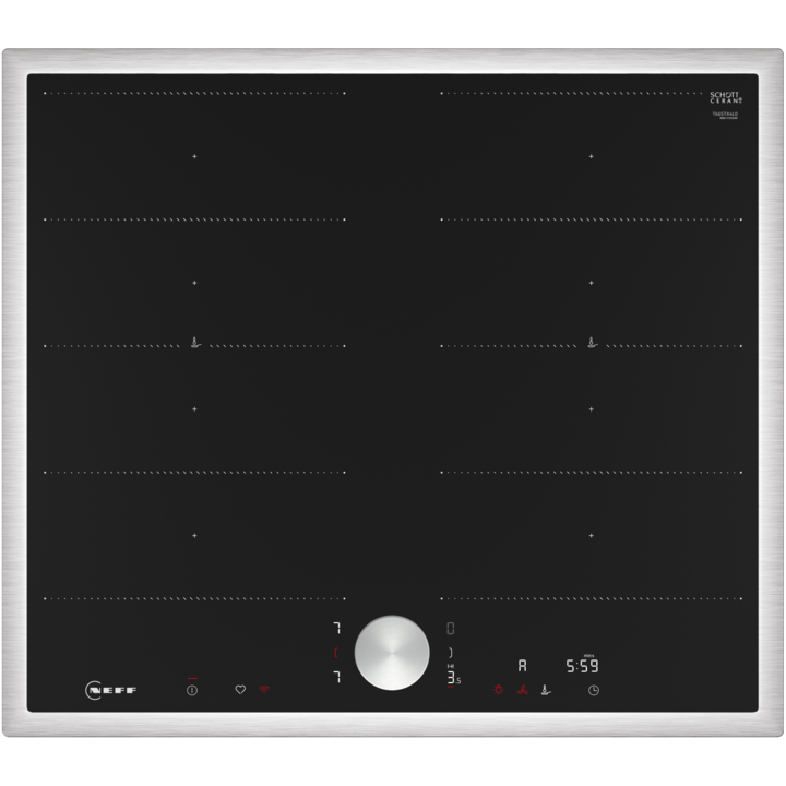 Plita, Neff, 60 cm, 4 zone, Negru