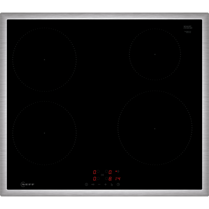Neff T46SBE1L0 főzőlap Fekete Beépített 60 cm Zónás indukciós főzőlap 4 zóna (T46SBE1L0)
