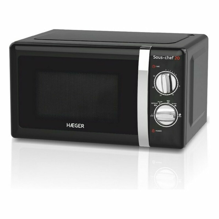 Cuptor cu microunde cu gratar, Orbegozo MIG2043, 700 W, 20 L, Negru/Gri