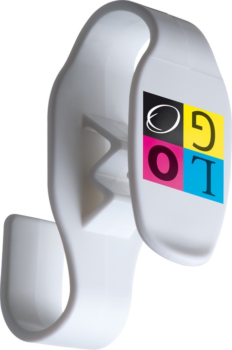 Поставка за найлонови торби Armant, която може да се закачи на куфар, бяла