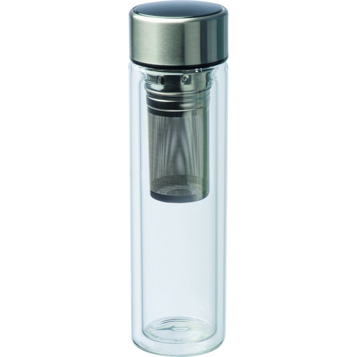 Sticla termo, Easy, Sticla borosilicata Karlstad, 400 ml, Transparenta