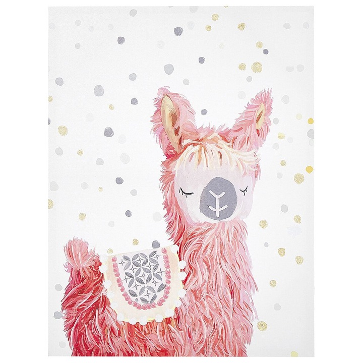 Gyerekszoba fali dekoráció 60 x 80 cm Rózsaszín Afassa