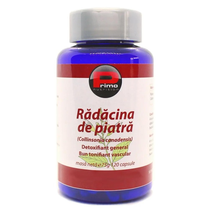 Radacina de piatra (Collinsonia canadensis), pentru varice/hemoroizi, tonifiant si antiinflamator al vaselor de sange, 500 mg, 120 capsule