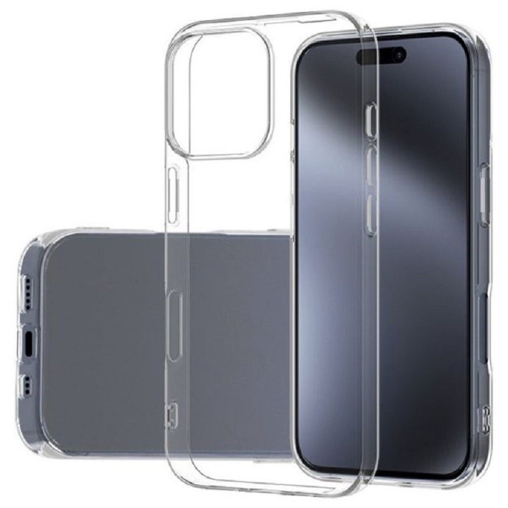 iPhone 16 Pro Max kompatibilis szilikon hátlaptok, vastag, átlátszó, 2mm