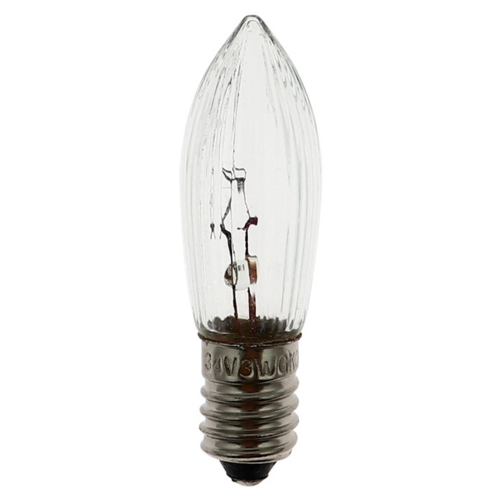 Bec pentru decoratiune arc Hoff, E10, 3W, 34V - 3 buc