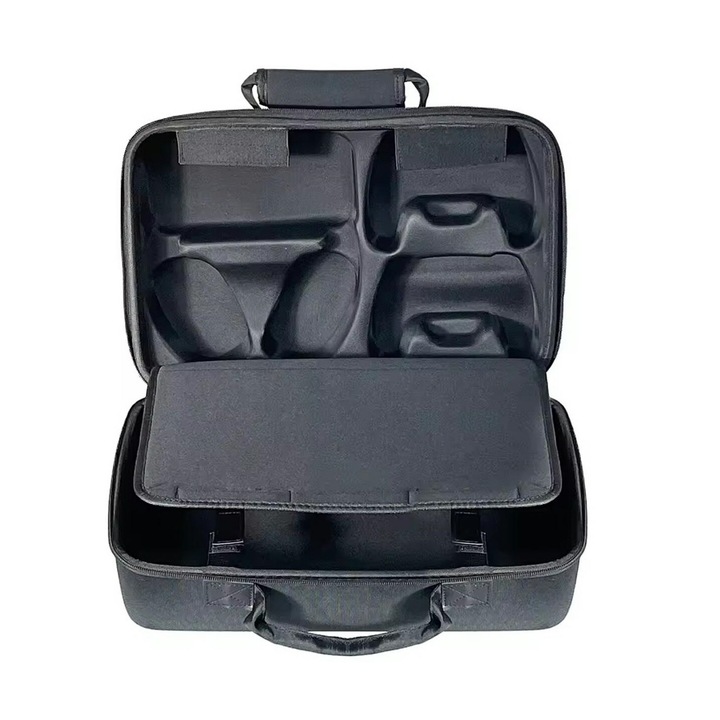 Husa de transport pentru PlayStation5 Slim si accesorii, Zola, protectie impotriva zgarieturilor si socurilor, rezistent la stropire si murdarie, 39x25x17 cm, negru