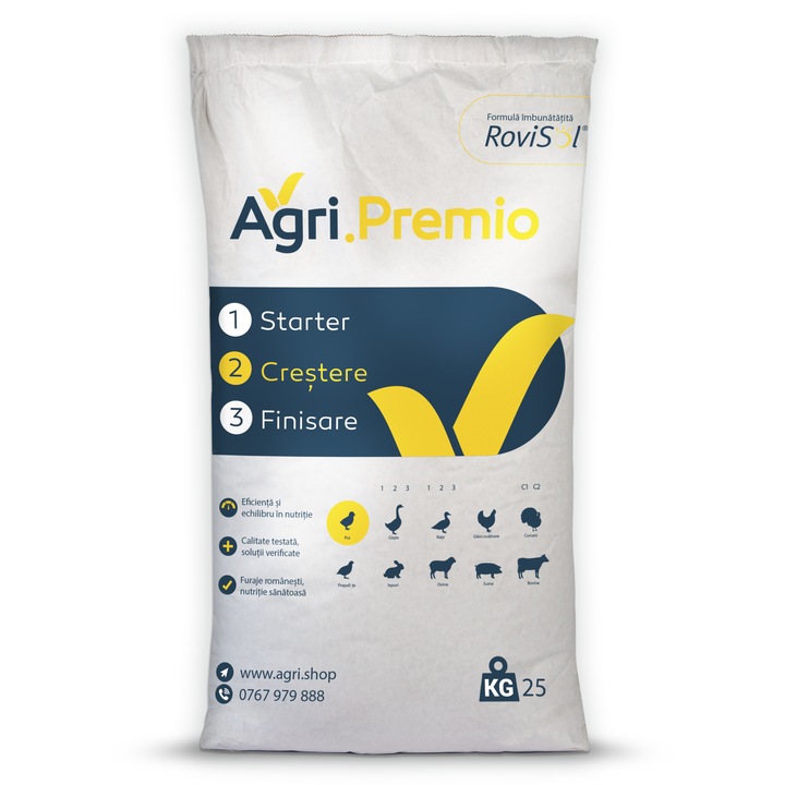 Csirkenevelési takarmány II. fázis Agri.Premio (25 kg), Agri.Shop