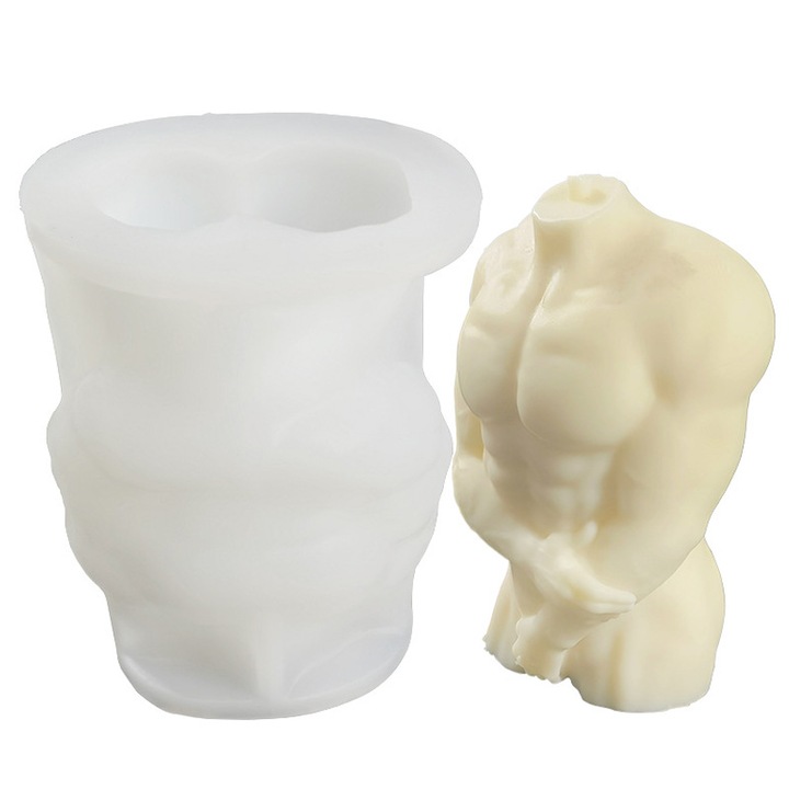 Mold de silicon pentru corp uman, 7.5x10.6cm, pentru candele si proiecte DIY