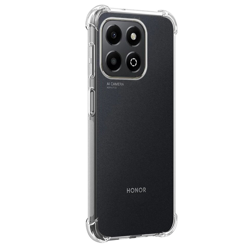 Husa pentru Honor X6b, SKYDDAR INNOVATION, Shockproof Clear din Silicon Slim, Transparenta, set cu sticker