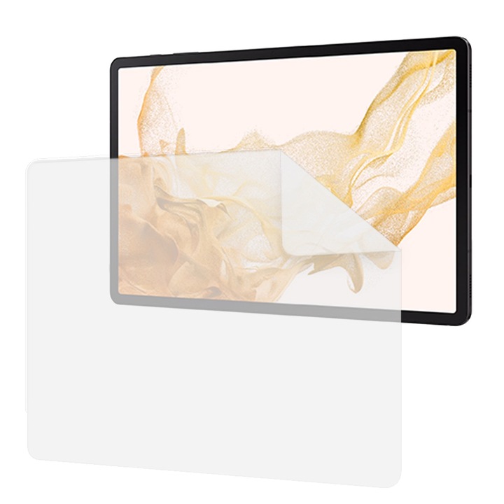 Folie Silicon High Definition pentru Samsung Galaxy Tab S8, COMANDO TAB PROTECT, Anti-Soc, Rezistenta la zgarieturi, Ultra-subtire, Strat Oleofobic, Sensibilitate ridicata, Aplicare usoara, Transparent