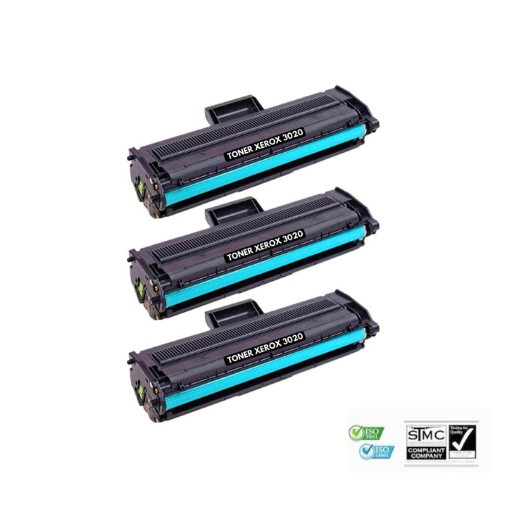 Set 3 kompatibilis XEROX 106R02773 fekete fekete tonerpatron, 3x1500 oldal, Xerox Phaser 3020 WorkCentre 3025, Xerox Phaser 3020BI, Xerox Workcentre 3025BI, Xerox Workcentre 3025NI