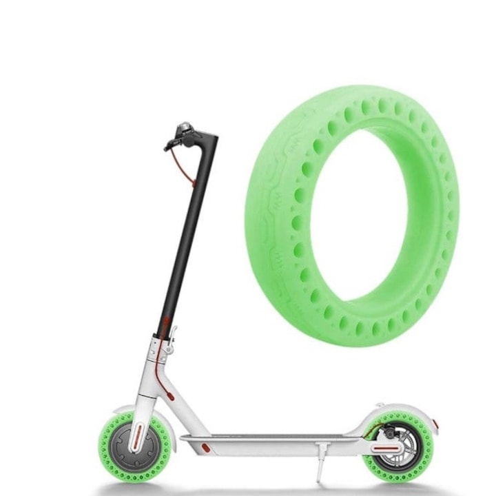 Tömör gumi, fluoreszkáló zöld, elektromos robogóhoz, 8,5 hüvelykes