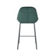 Scaun de bar cu cadru metalic fix si sezut textil din catifea de culoare verde smarald, 52x49x94.5 cm