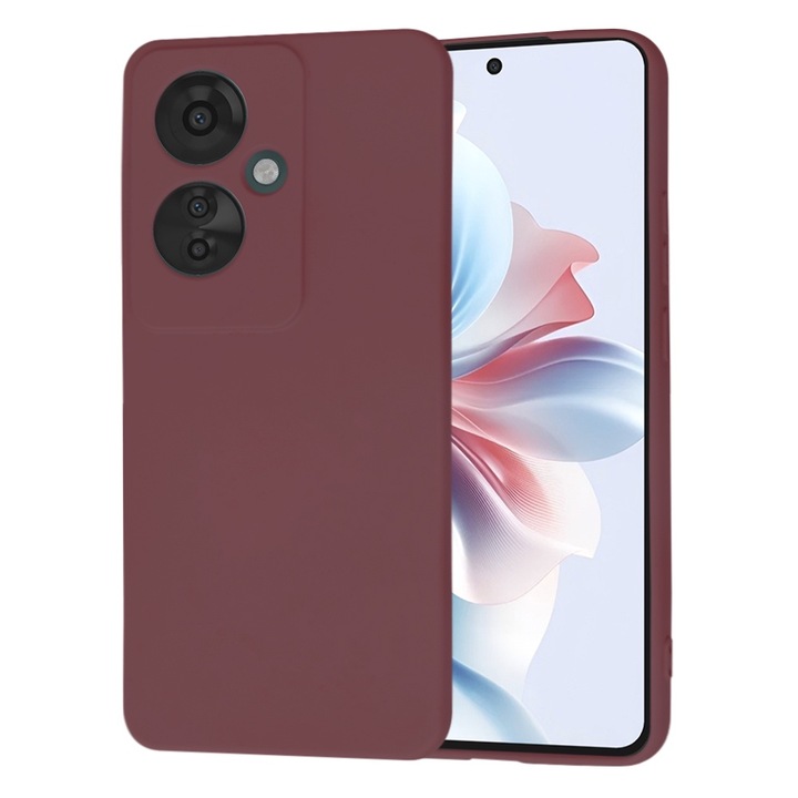 Защитен калъф за Oppo Reno11 F, Cipsir Protect, SoftFlex, Q54, Silicon, Plum Noble Red